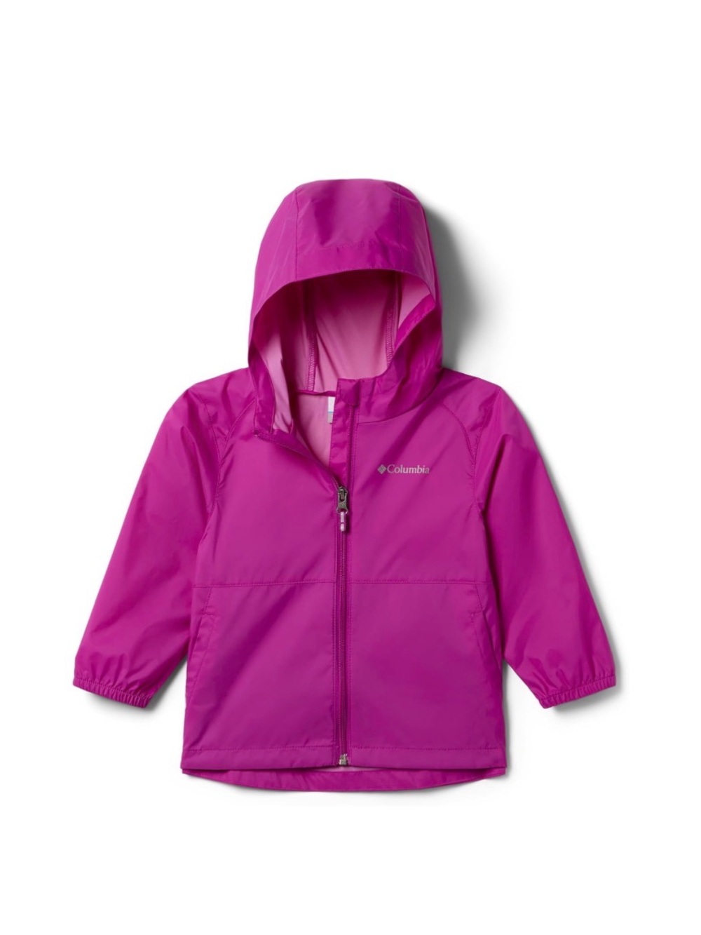 Columbia Kids' Magenta Hooded Rain Jacket